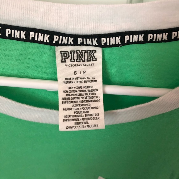 Green and white PINK top! - Picture 3 of 3
